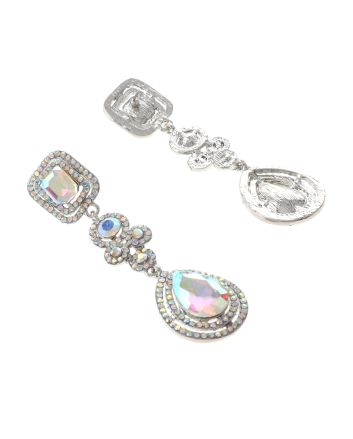 Large Crystal Post Earrings