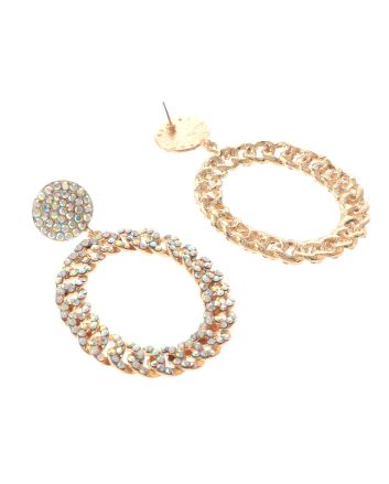 Large Crystal Drop Earrings