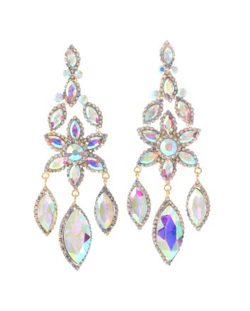 Large Rhinestone Chandelier Earrings