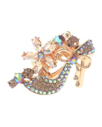 Crystal High Heel Shoe Stretch Ring