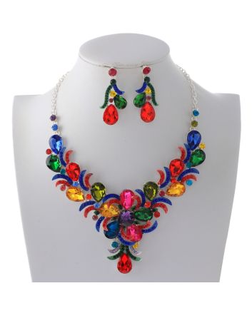Rhinestone Necklace Set 