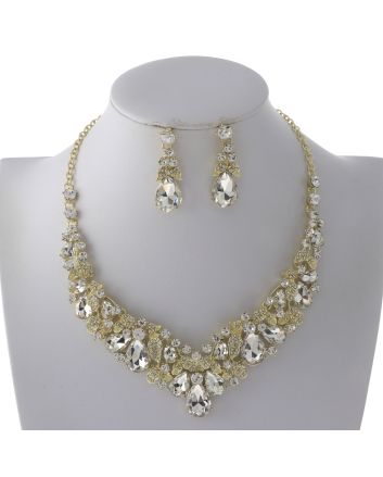 Rhinestone Necklace Set 