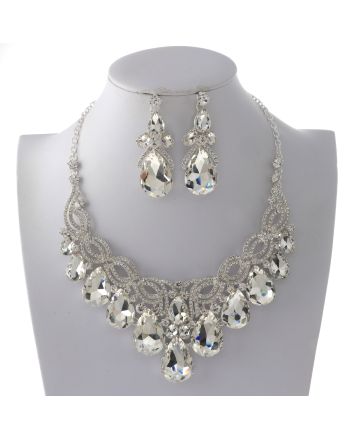 Rhinestone Necklace Set 