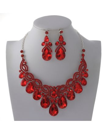 Rhinestone Necklace Set 