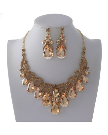 Rhinestone Necklace Set 