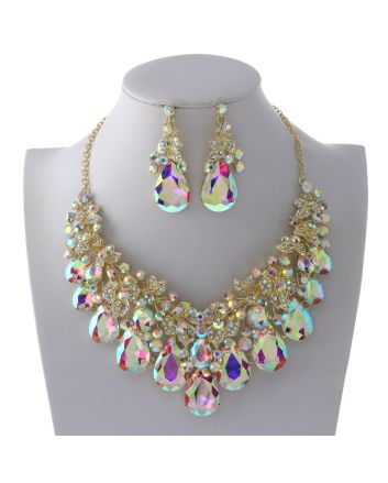 Rhinestone Necklace Set 