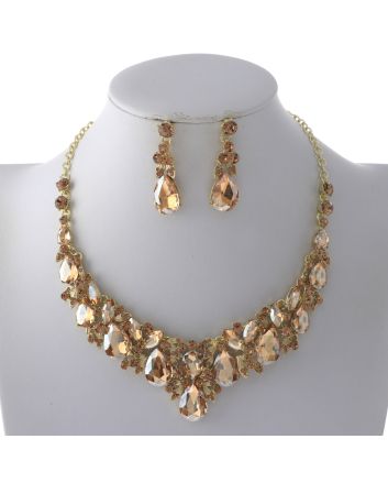 Rhinestone Necklace Set 
