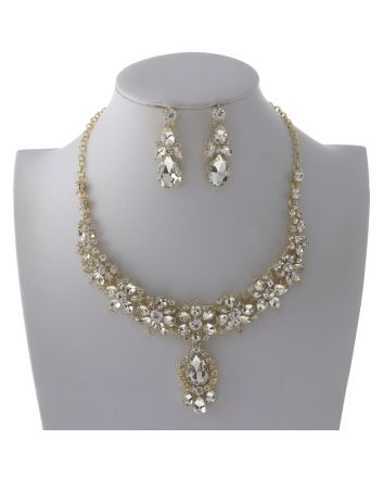 Rhinestone Necklace Set 
