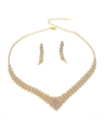 Rhinestone Necklace Set 