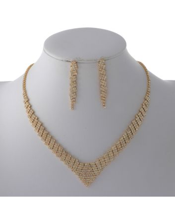 Rhinestone Necklace Set 
