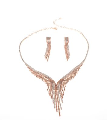 Rhinestone Necklace Set 