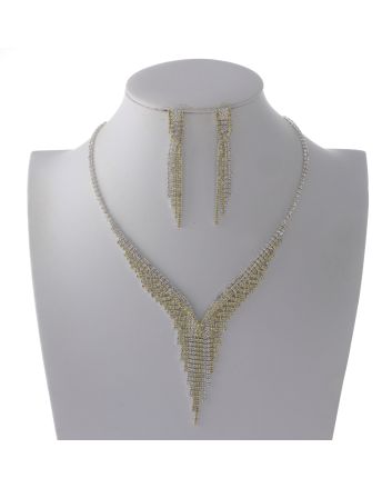 Rhinestone Necklace Set 