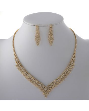 Rhinestone Necklace Set 