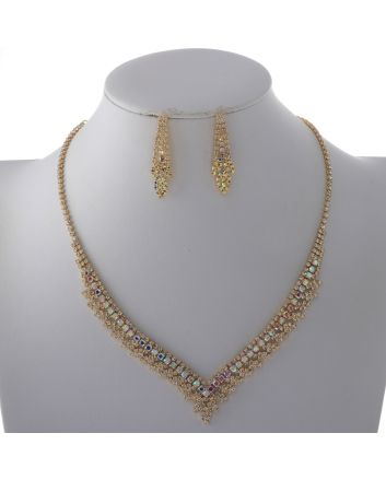 Rhinestone Necklace Set 