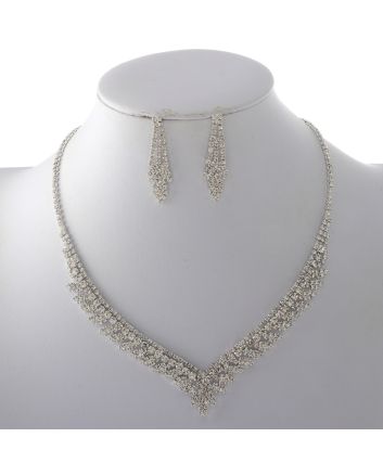 Rhinestone Necklace Set 