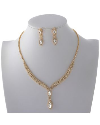 Rhinestone Necklace Set 