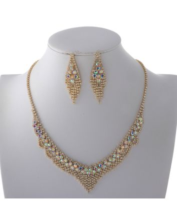 Rhinestone Necklace Set 