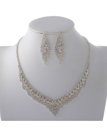 Rhinestone Necklace Set 