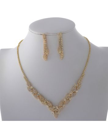 Rhinestone Necklace Set 