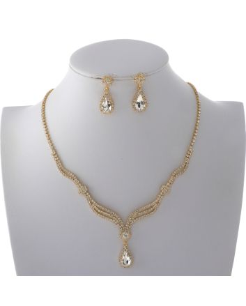 Rhinestone Necklace Set 