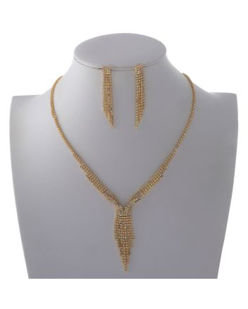 Rhinestone Necklace Set 