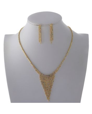Rhinestone Necklace Set 