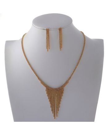 Rhinestone Necklace Set 