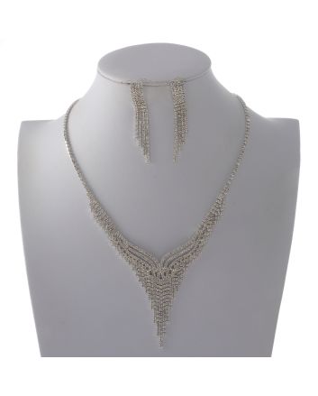 Rhinestone Necklace Set 