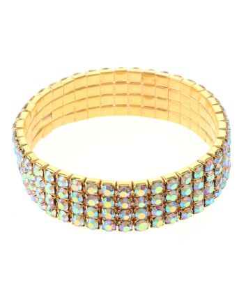 Rhinestone Stretch Bracelet / 4 Lines