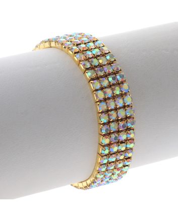 Rhinestone Stretch Bracelet / 4 Lines