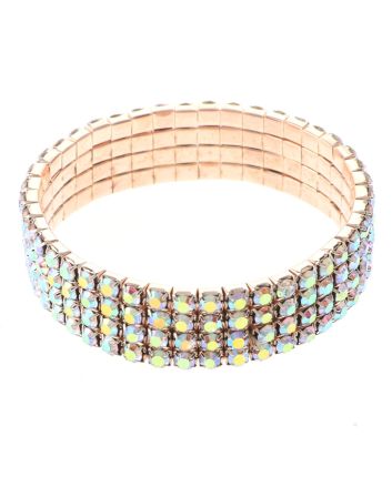 Rhinestone Stretch Bracelet / 4 Lines