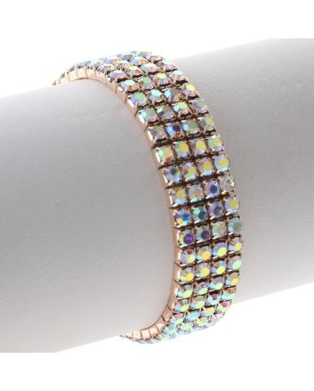 Rhinestone Stretch Bracelet / 4 Lines