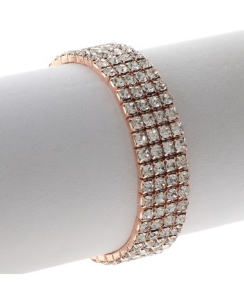 Rhinestone Stretch Bracelet / 4 Lines