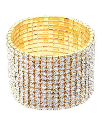 Rhinestone Stretch Bracelet / 12 Lines