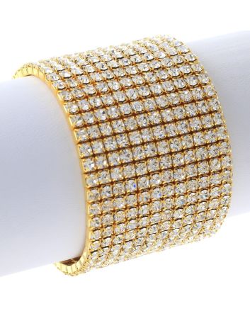 Rhinestone Stretch Bracelet / 12 Lines