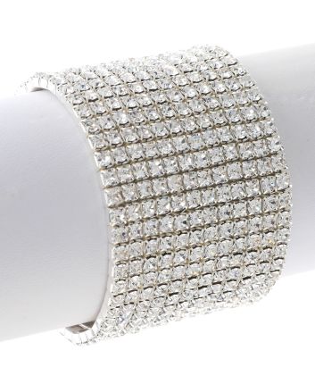Rhinestone Stretch Bracelet / 12 Lines