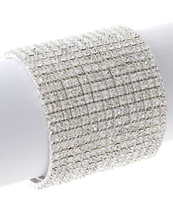 Rhinestone Stretch Bracelet / 15 Lines