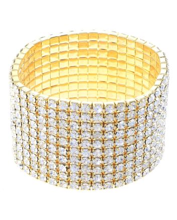Rhinestone Stretch Bracelet / 10 Lines