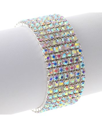 Rhinestone Stretch Bracelet / 7 Lines