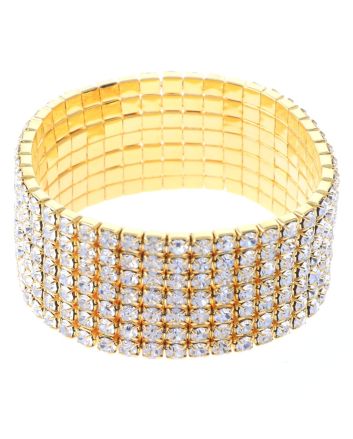 Rhinestone Stretch Bracelet / 7 Lines