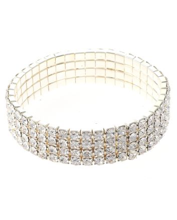 Rhinestone Stretch Bracelet / 4 Lines