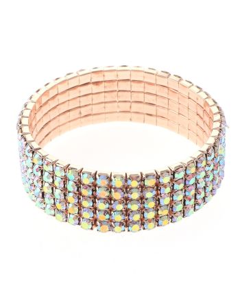 Rhinestone Stretch Bracelet / 5 Lines