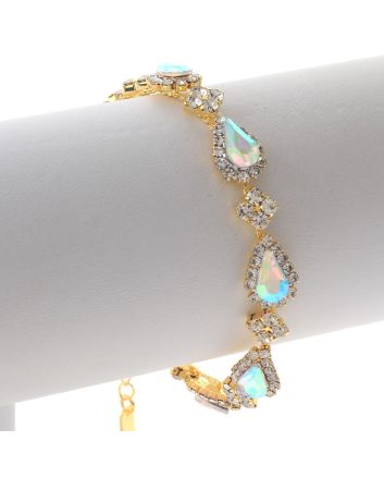 Lobster Claw Rhinestone Bracelet 