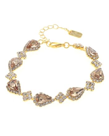 Lobster Claw Rhinestone Bracelet 
