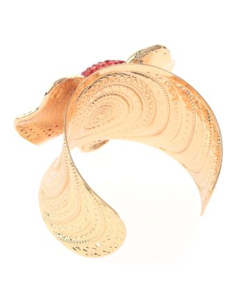 Rhinestone Elephant Cuff Bracelet 