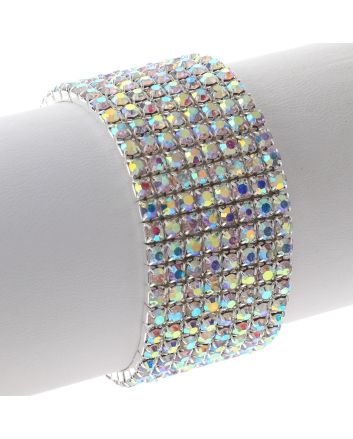 Rhinestone Stretch Bracelet / 8 Lines