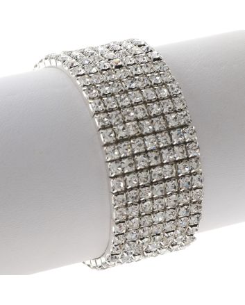 Rhinestone Stretch Bracelet / 7 Lines