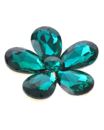 Crystal Flower Brooch