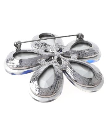 Crystal Flower Brooch
