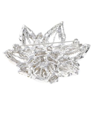 Crystal Flower Brooch